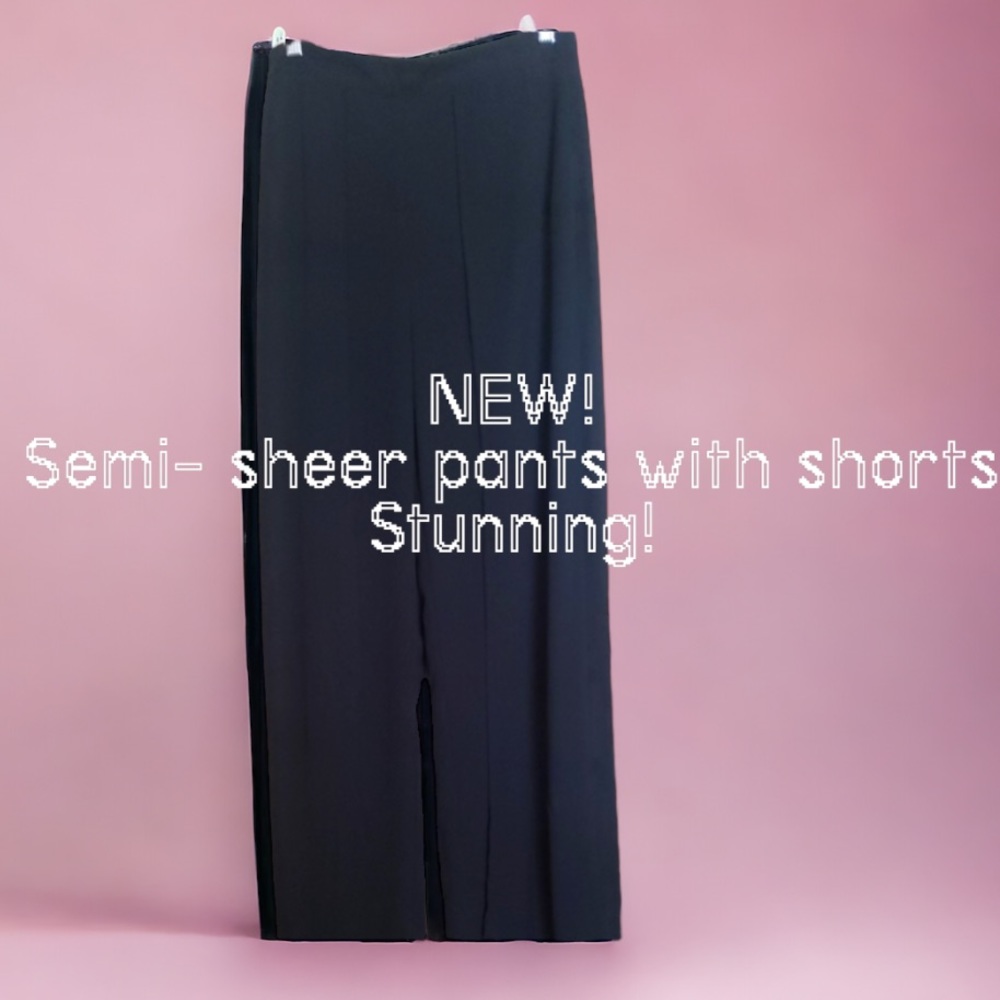 Nordstrom's Arc & Co. Palazzo pant shorts underneath-new!